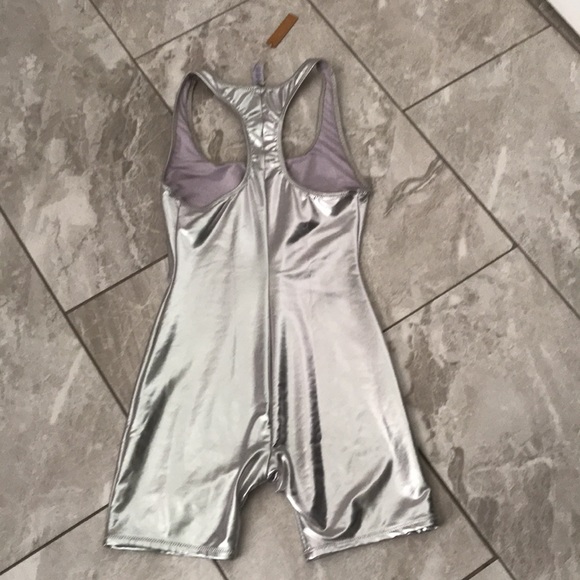 NEW - SKIMS Metallic Swim Cycle Jumpsuits | S - Picture 6 of 13